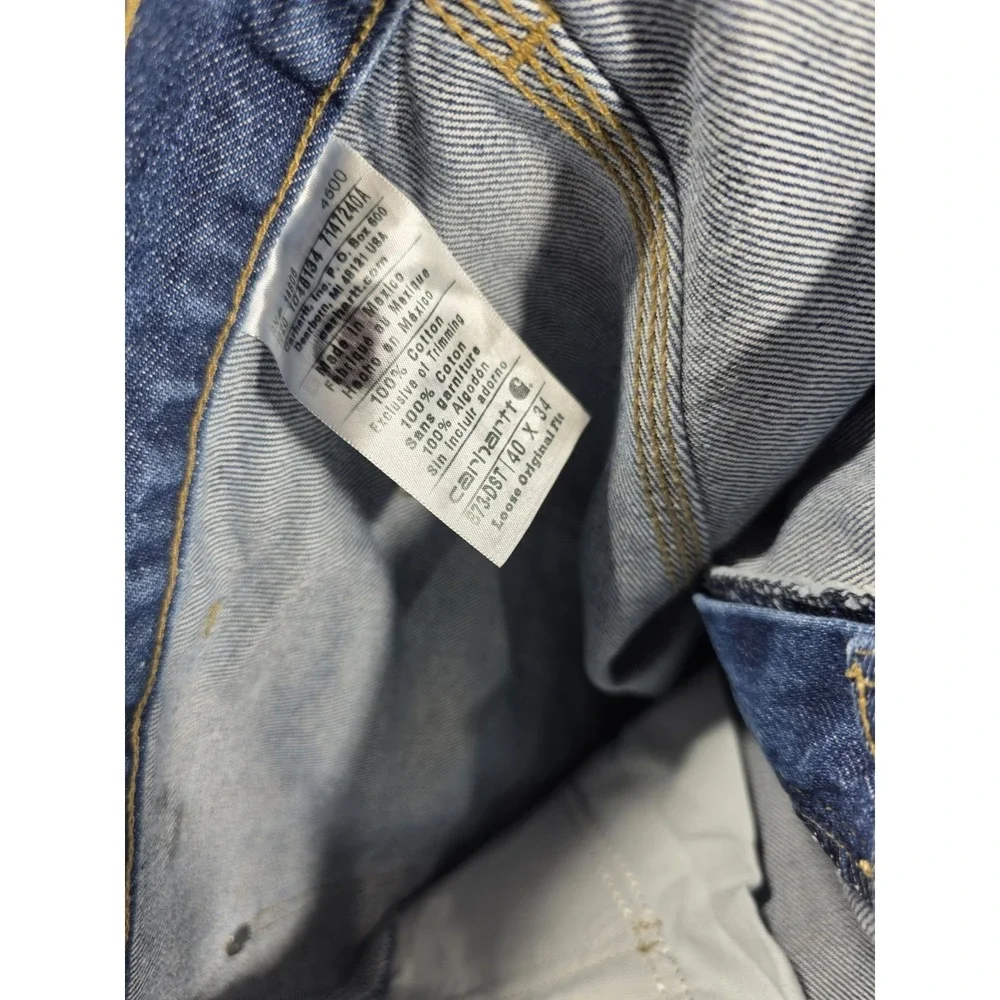Carhartt Loose Orig. Fit Double-Front Washed Logger Dungaree Jeans B73-DST 40x34